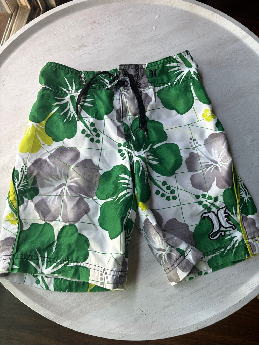 Boy’s Hurley Green Floral Board Shorts